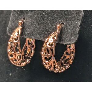 Timna Jewelry Collection Copper Filigree Hoop Earrings
